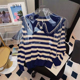 Women Knitwear Autumn and Winter Striped Sweater Sweater