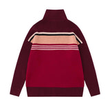 Unisex Sweater Autumn Striped Love Embroidered Sweater