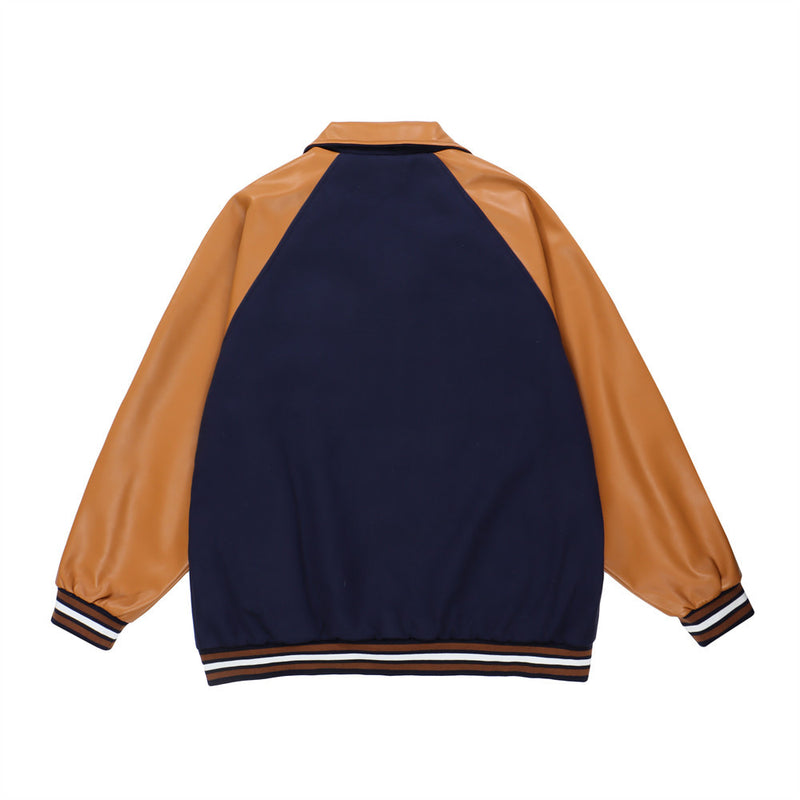 Men Jacket Coat Baseball Uniform Men's Loose Letter Embroidery Coat Zipper Jacket