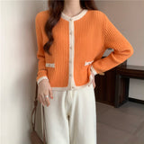 Women Knitted Cardigan Autumn and Winter Long Sleeve Knitted Cardigan Top
