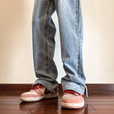 Men Jeans Baggy Straight Trousers Spring Split Baggy Pants