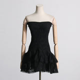 Women Dresses Summer Sexy Embroidery Dress Hollow-out Dress (Qymy0409)