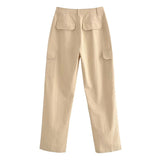 Women Sweatpants Multi-Pocket Cargo Casual Pants Trousers