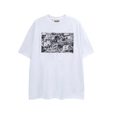 Gallery Dept T Shirts Spring/Summer Gallery Dept City Poster Printing Loose Half Sleeve Short Sleeve