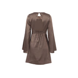 Women Dress Flared Sleeve High Waist Dress Spring Short Skirt