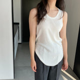 Women Knitted Two-Piece Set Spring Loose Sweater round Neck Vest Blouse Ab29