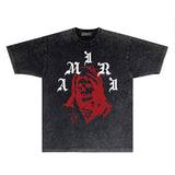 Amiri T-shirt Washed and Worn Retro Short Sleeve T-shirt