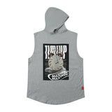 Men Vest Hooded Vest Retro Hip Hop Casual Sleeveless T-shirt Men and Women