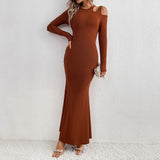 Women Dress Hollow-out Slim-Fit Sheath Dress