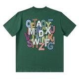 Men T Shirt Vintage Letter Print Short Sleeve Men's and Women's T-shirt