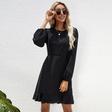 Women Dress Spring/Summer Sexy Hollow Long-Sleeved Dress