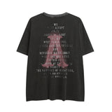 Men T Shirt Hip Hop Letters Graffiti Short Sleeve T-shirt