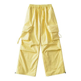 Women Sweatpants Autumn Three-Dimensional Pocket Overalls Loose Tappered Trousers