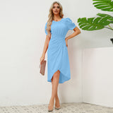 Women Date Dress Spring/Summer round Neck Dress