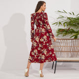 Women Date Dress Autumn and Winter round Neck Dress