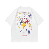 Men T Shirt Summer Five-Pointed Star Printed Couple Short Sleeve T-shirt