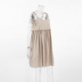 Women Dress Brown Dress Spring/Summer Loose A- line Skirt