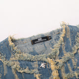 Women Jacket Denim Jacket XINGX Button Cardigan Long Sleeve Jacket