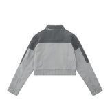 Women Jacket Irregular Zipper Cardigan Outerwear Stand-up Collar Jacket