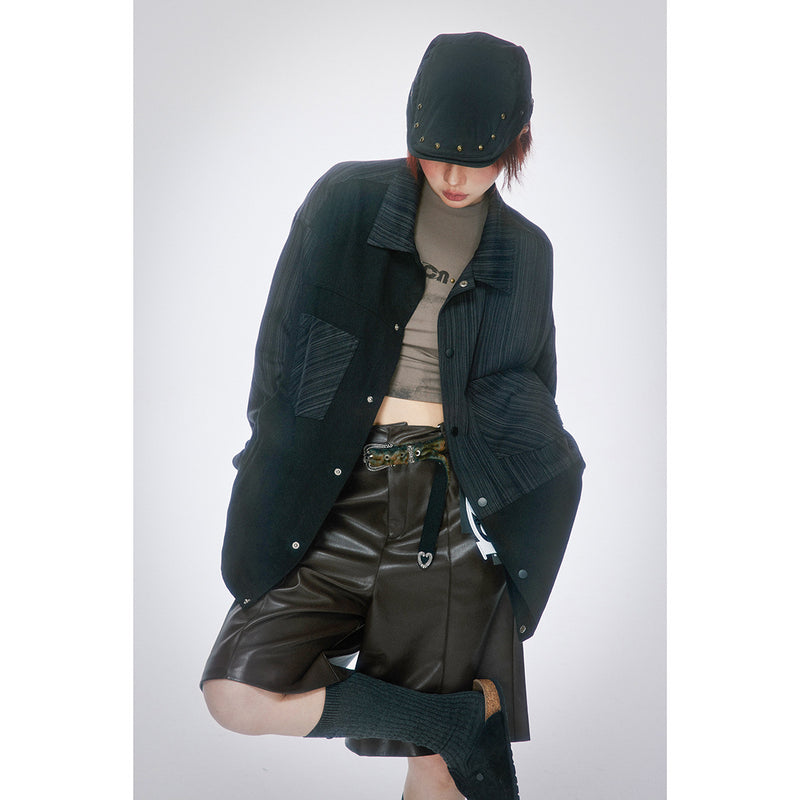 Unisex Jacket Spring and Autumn Retro Patchwork Jacket