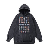 Men Hoodie Vintage Rodman Portrait Heavy Hooded Sweater Men's and Women's Hiphop Hooded Top