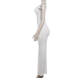 Women Dresses Summer Short Sleeve Solid Color Slim Fit Sexy Sheath Dress (Bla0420)