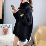 Women Knitwear Autumn and Winter Turtleneck Knitwear Loose Sweater