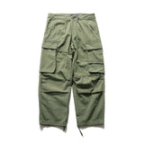 Men Sweatpants Multi-Pocket Cargo Pants Loose Straight Trousers