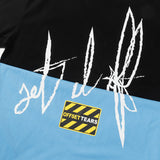 Denim Tears T Shirts Flame Wood Cotton Printed Loose Short Sleeve T-shirt