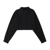 Women Jacket Multi-Pocket Workwear Jacket Loose Autumn Solid Color XINGX Coat