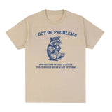 My Tummy Hurts Funny Raccoon Graphic T Shirt Weird