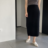 Women Knitted Skirt Autumn and Winter Knitting Straight Skirt Sheath Skirt