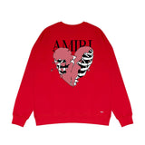 Amiri Long Sleeved Shirt Fashion Brand Crew Sweatshirts round Neck Sweater