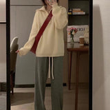 Women Knitwear Autumn and Winter Turtleneck Zipper Sweater Loose Sweater