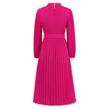 Women Date Dress Ol Slim Fit Long Dress Autumn and Winter Stand Collar Dress