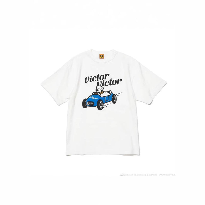 Men T-shirts human dog short sleeves trend loose casual T-shirts