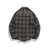 Unisex Shirts Autumn Plaid Workwear Shirt