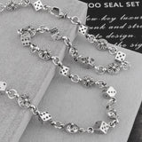 Chrome Hearts Necklace Dice Cross Vintage Cross Flower Men's and Women's Necklaces