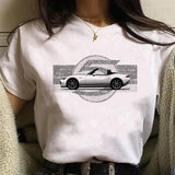 Miata Graphic Print Women T Shirt Summer Casual Short Sleeves