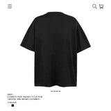 American vintage street T-shirt pure cotton retro men's and women's summer loose half sleeves