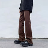 Men Jeans Autumn Skinny Jeans Straight Loose-Fitting Wide-Leg Trousers