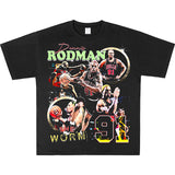 Dennis Rodman Graphic Tee CNPY Men's Dennis Rodman Short Sleeve T-Shirt Men's Casual