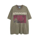 Men T Shirt Graffiti Loose Short Sleeve T-shirt