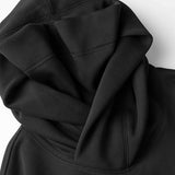 Unisex Winter Cotton Coat Letter Embroidered Hoodie Vintage Loose High Collar Top