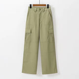 Women Sweatpants Spring and Autumn Retro Multi-Pocket Cargo Pants Loose Casual Trousers