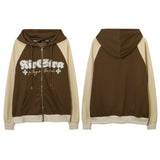 Men Hoodie Butterfly Print Hooded Cardigan Sweater