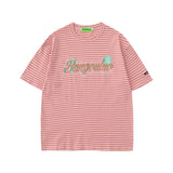 Men T Shirt Striped Couple Short Sleeve T-shirt