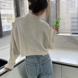 Women Winter Knitted Sweater Autumn and Winter Knitting Top Loose Casual Sweater Coat 8t8265