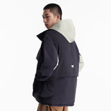 Unisex Winter Cotton Coat Three-Dimensional Large Pocket Stand Collar down Vest