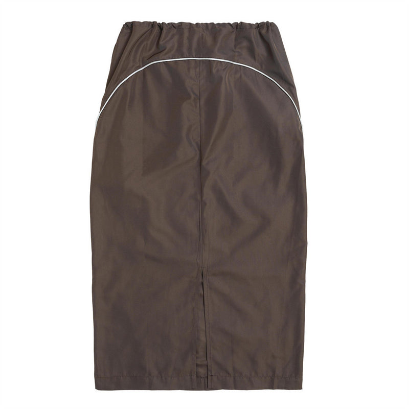 Women Long Skirt Reflective Striped Midi Skirt Split Casual Skirt
